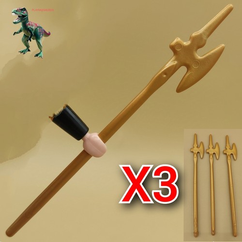 Playmobil hallebarde dorée - x3,